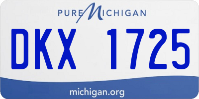 MI license plate DKX1725