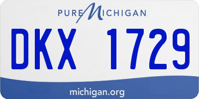 MI license plate DKX1729