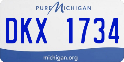 MI license plate DKX1734
