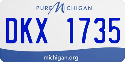 MI license plate DKX1735