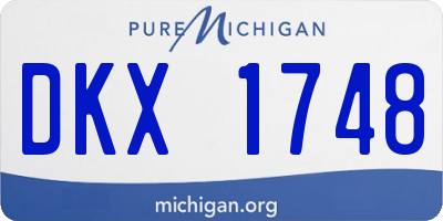 MI license plate DKX1748