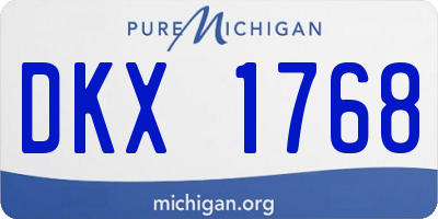 MI license plate DKX1768