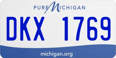 MI license plate DKX1769