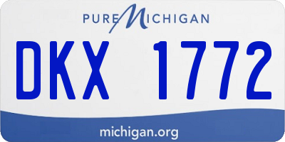 MI license plate DKX1772