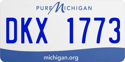 MI license plate DKX1773