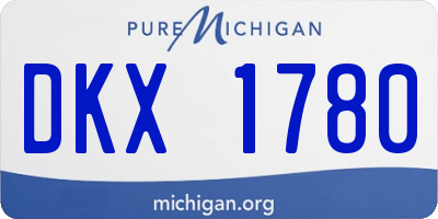MI license plate DKX1780