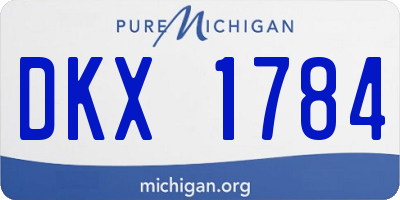 MI license plate DKX1784