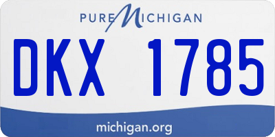 MI license plate DKX1785
