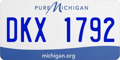 MI license plate DKX1792