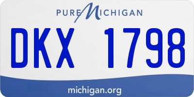 MI license plate DKX1798