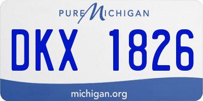 MI license plate DKX1826