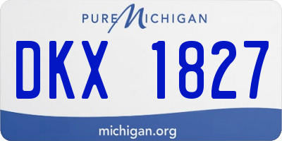 MI license plate DKX1827