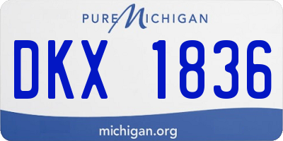 MI license plate DKX1836