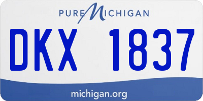 MI license plate DKX1837