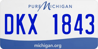 MI license plate DKX1843