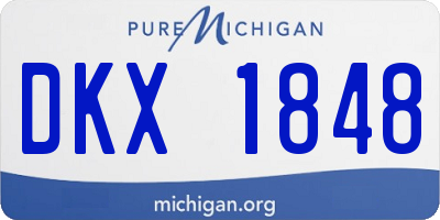 MI license plate DKX1848