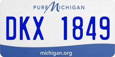 MI license plate DKX1849
