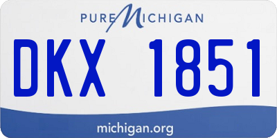 MI license plate DKX1851