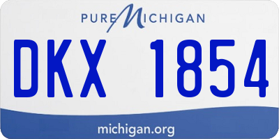 MI license plate DKX1854
