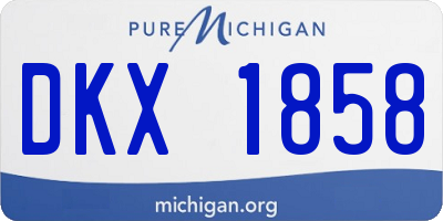 MI license plate DKX1858