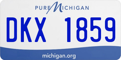 MI license plate DKX1859
