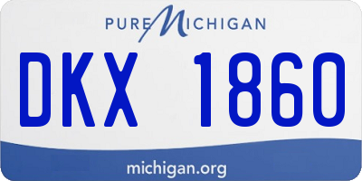 MI license plate DKX1860