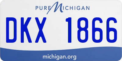 MI license plate DKX1866
