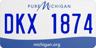 MI license plate DKX1874