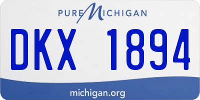 MI license plate DKX1894