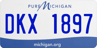 MI license plate DKX1897