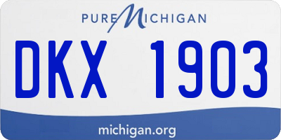 MI license plate DKX1903