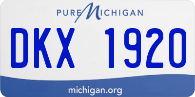 MI license plate DKX1920