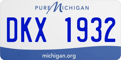 MI license plate DKX1932