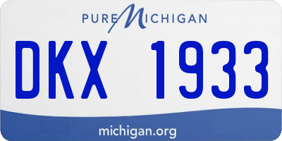 MI license plate DKX1933