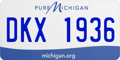 MI license plate DKX1936