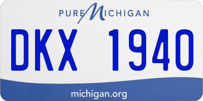 MI license plate DKX1940