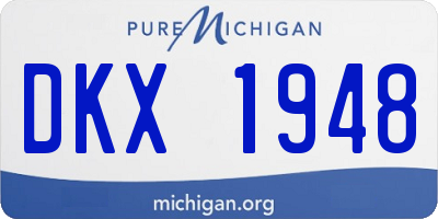 MI license plate DKX1948