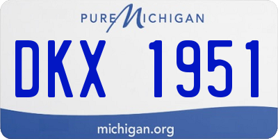 MI license plate DKX1951