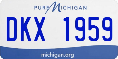 MI license plate DKX1959