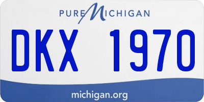 MI license plate DKX1970