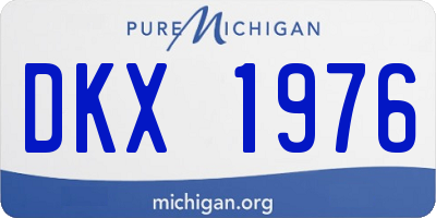 MI license plate DKX1976