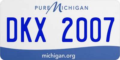 MI license plate DKX2007