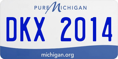 MI license plate DKX2014