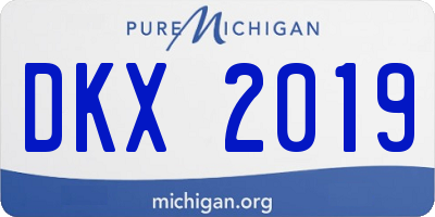 MI license plate DKX2019