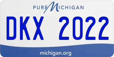 MI license plate DKX2022