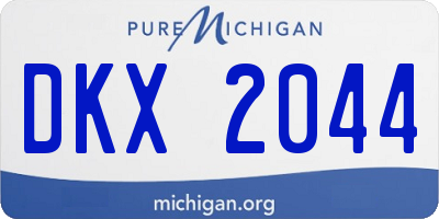 MI license plate DKX2044