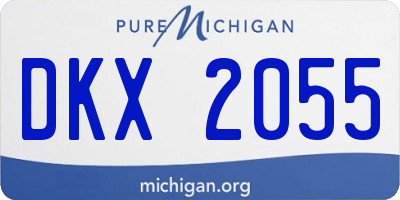 MI license plate DKX2055