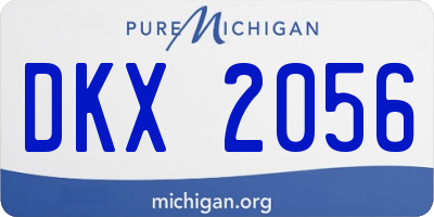 MI license plate DKX2056