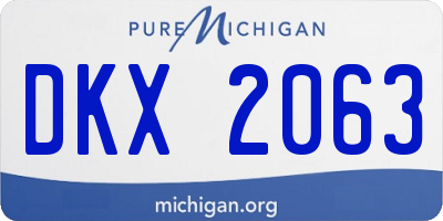 MI license plate DKX2063