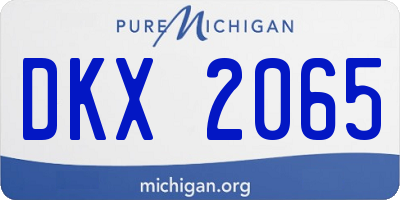 MI license plate DKX2065